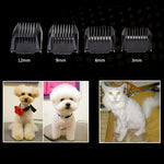 P2 110-240V Ceramics Titanium Professional Pet Electric Scissors Pets Hair Clippers with Four Combs, Ceramics Titanium Scissors