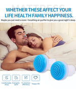 2 PCS 2 in 1 ABS Silicone Anti Snoring Air Purifier
