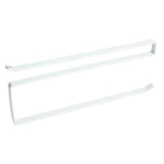 Stainless Metal Kitchen Toilet Paper Towel Rack Paper Towel Roll Holder Cabinet Hanging Shelf Preservative Film Storage Rack,Size: 26*10.8*1.5cm, White