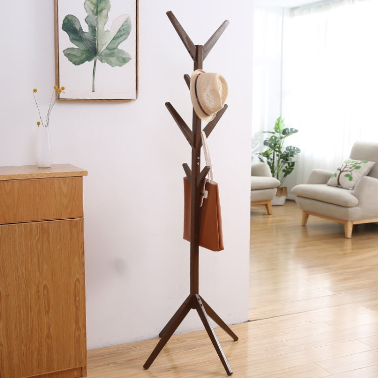 Creative Tree-shaped Solid Wood Floor Hatstand Clothes Hanging Rack,Size: 175x45x45cm, 175x45x45cm (Coffee), 175x45x45cm (Dark Coffee), 175x45x45cm (Light Brown), 175x45x45cm (White), 175x45x45cm (Wood)