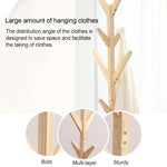 Creative Tree-shaped Solid Wood Floor Hatstand Clothes Hanging Rack,Size: 175x45x45cm, 175x45x45cm (Coffee), 175x45x45cm (Dark Coffee), 175x45x45cm (Light Brown), 175x45x45cm (White), 175x45x45cm (Wood)