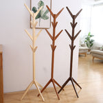 Creative Tree-shaped Solid Wood Floor Hatstand Clothes Hanging Rack,Size: 175x45x45cm, 175x45x45cm (Coffee), 175x45x45cm (Dark Coffee), 175x45x45cm (Light Brown), 175x45x45cm (White), 175x45x45cm (Wood)