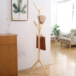 Creative Tree-shaped Solid Wood Floor Hatstand Clothes Hanging Rack,Size: 175x45x45cm, 175x45x45cm (Coffee), 175x45x45cm (Dark Coffee), 175x45x45cm (Light Brown), 175x45x45cm (White), 175x45x45cm (Wood)