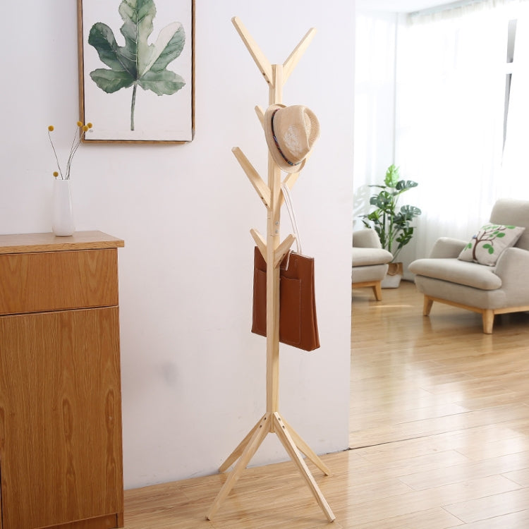 Creative Tree-shaped Solid Wood Floor Hatstand Clothes Hanging Rack,Size: 175x45x45cm, 175x45x45cm (Coffee), 175x45x45cm (Dark Coffee), 175x45x45cm (Light Brown), 175x45x45cm (White), 175x45x45cm (Wood)