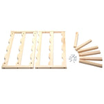 Solid Wood Folding 12-bottle Wine Display Rack Multi-layer Wine Rack, Size: 46x24x28cm, Multi-layer Wine Rack