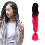 Fashion Color Gradient Individual Braid Wigs Chemical Fiber Big Braids, Length: 60cm(18Navy Blue+Sky Blue), 01, 02, 03, 06, 08, 15, 16, 17, 18, 26, 27, 28, 29, 54, 59