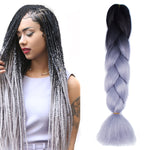 Fashion Color Gradient Individual Braid Wigs Chemical Fiber Big Braids, Length: 60cm(18Navy Blue+Sky Blue), 01, 02, 03, 06, 08, 15, 16, 17, 18, 26, 27, 28, 29, 54, 59