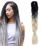 Fashion Color Gradient Individual Braid Wigs Chemical Fiber Big Braids, Length: 60cm(18Navy Blue+Sky Blue), 01, 02, 03, 06, 08, 15, 16, 17, 18, 26, 27, 28, 29, 54, 59