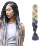 Fashion Color Gradient Individual Braid Wigs Chemical Fiber Big Braids, Length: 60cm(18Navy Blue+Sky Blue), 01, 02, 03, 06, 08, 15, 16, 17, 18, 26, 27, 28, 29, 54, 59