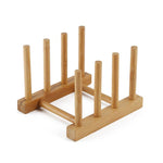Solid Wood Dish Drip Rack Plate Holder, Size: 14x12x10cm, 3 Grid