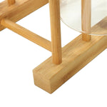 Solid Wood Dish Drip Rack Plate Holder, Size: 14x12x10cm, 3 Grid