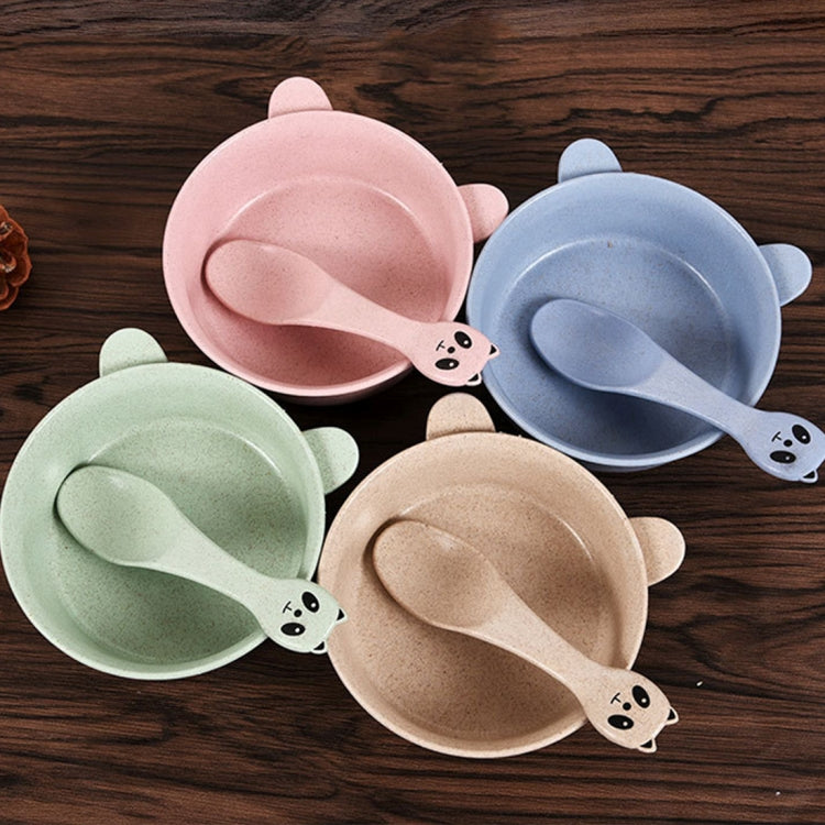 Balcherlam Baby Wheat Stalk Materials Bowls + Spoon Kit, Random Color Delivery, Bowls + Spoon Kit