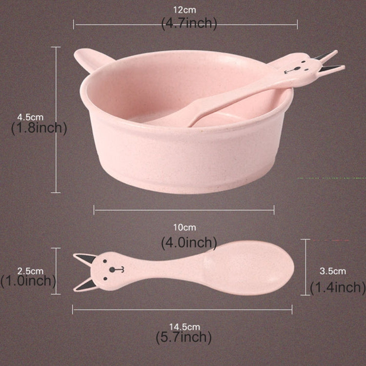 Balcherlam Baby Wheat Stalk Materials Bowls + Spoon Kit, Random Color Delivery, Bowls + Spoon Kit