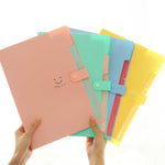 Candy Color Document Bag Multilayer 5 Into the Folder, Random Color Delivery, A201