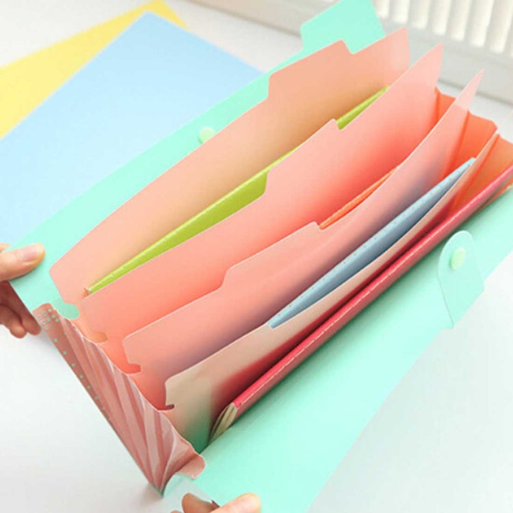 Candy Color Document Bag Multilayer 5 Into the Folder, Random Color Delivery, A201