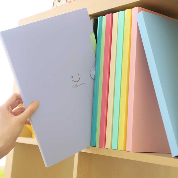 Candy Color Document Bag Multilayer 5 Into the Folder, Random Color Delivery, A201