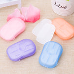 5 PCS Disposable Portable Travel Boxed Confetti Soap Mini Soap Paper, Random Color Delivery, 5 PCS