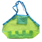 Portable Mesh Children Beach Dredging Tools Toy Quick Storage Bag Handbag, L Size