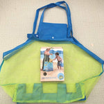 Portable Mesh Children Beach Dredging Tools Toy Quick Storage Bag Handbag, L Size