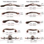 6029-96 Solid Wood Furniture Cabinet Handle Red Bronze Handles, 6029-96