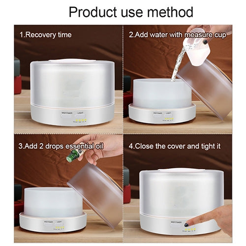 T700 Remote Control Clear White Air Humidifier Automatic Alcohol Sprayer Essential Oil Diffuser Ultrasonic Mist Maker Ultrasonic Aroma Diffuser Atomizer Color LED, Capacity: 700ml, DC 24V, US Plug, Clear White (700ml), Wood Pattern (700ml)