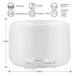 T500 Remote Control Clear White Air Humidifier Automatic Alcohol Sprayer Essential Oil Diffuser Ultrasonic Mist Maker Ultrasonic Aroma Diffuser Atomizer Color LED, Capacity: 500ml, DC 24V, US Plug, Clear White (500ml), Wood Pattern (500ml)