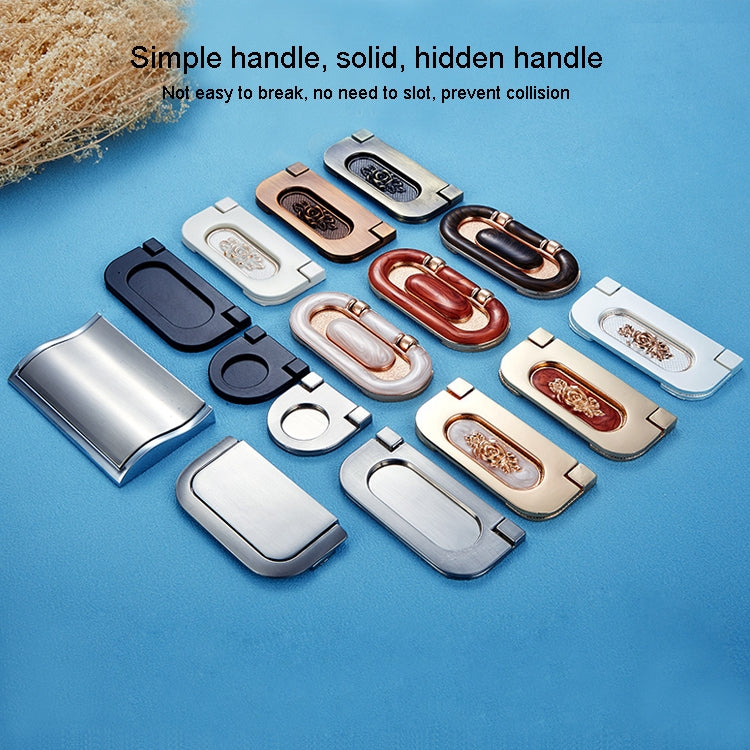 1052-32 Simple European Furniture Drawer Hidden Buckle Handle (Brushed), 1052-32