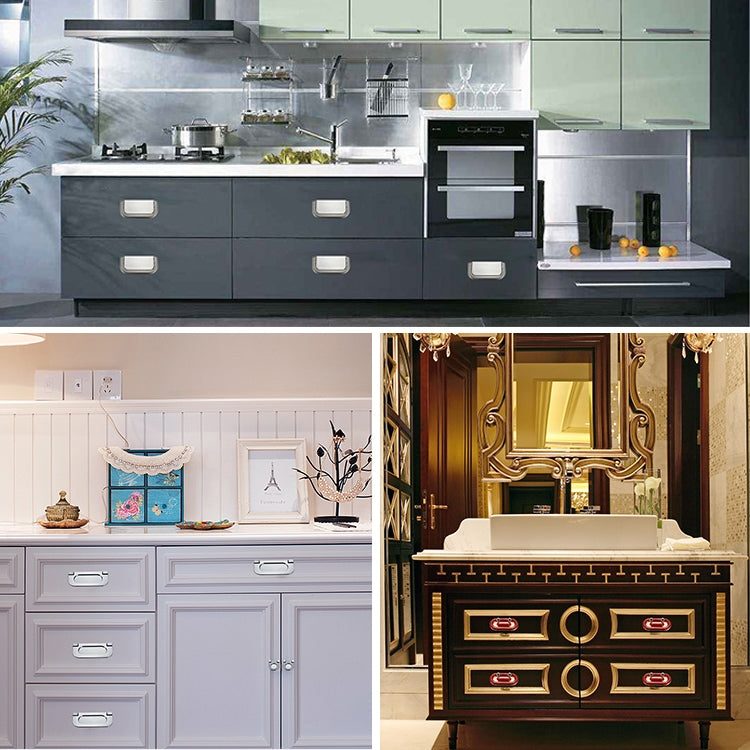 1052-32 Simple European Furniture Drawer Hidden Buckle Handle (Brushed), 1052-32