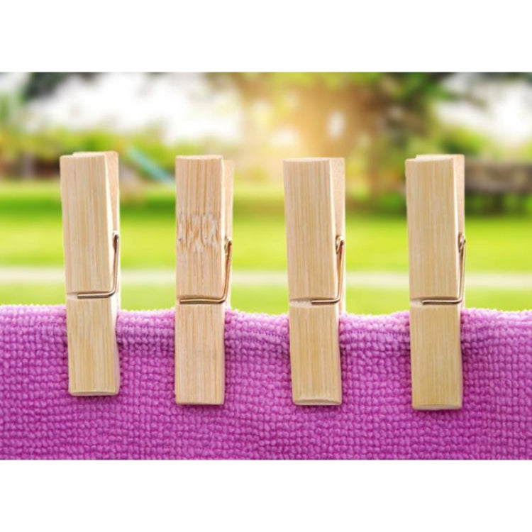 100pcs Multi-function Mini Bamboo Clothes Photo Paper Peg Clothespin Laundry Hanger Clip, Bamboo