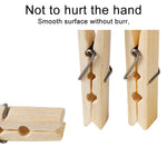 100pcs Multi-function Mini Bamboo Clothes Photo Paper Peg Clothespin Laundry Hanger Clip, Bamboo