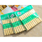 100pcs Multi-function Mini Bamboo Clothes Photo Paper Peg Clothespin Laundry Hanger Clip, Bamboo