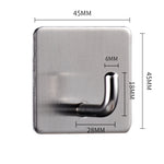 MYD-1038 304 Stainless Steel Sticky Hook Kitchen Bathroom Multi-functional Hole Free Wall Mount Holder, MYD-1038