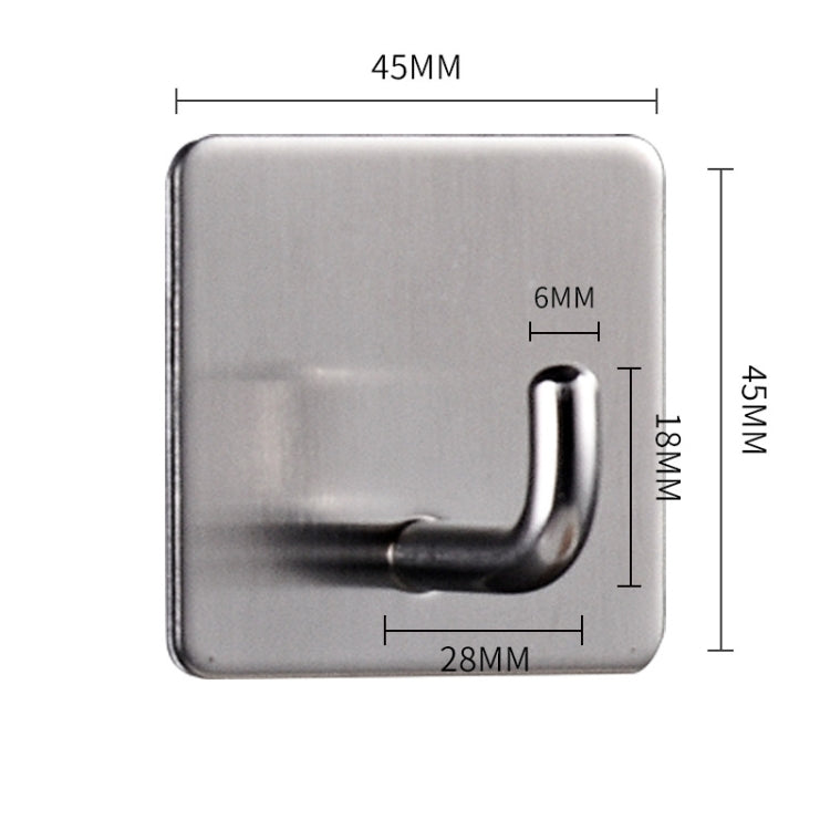 MYD-1038 304 Stainless Steel Sticky Hook Kitchen Bathroom Multi-functional Hole Free Wall Mount Holder, MYD-1038