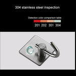 MYD-1038 304 Stainless Steel Sticky Hook Kitchen Bathroom Multi-functional Hole Free Wall Mount Holder, MYD-1038