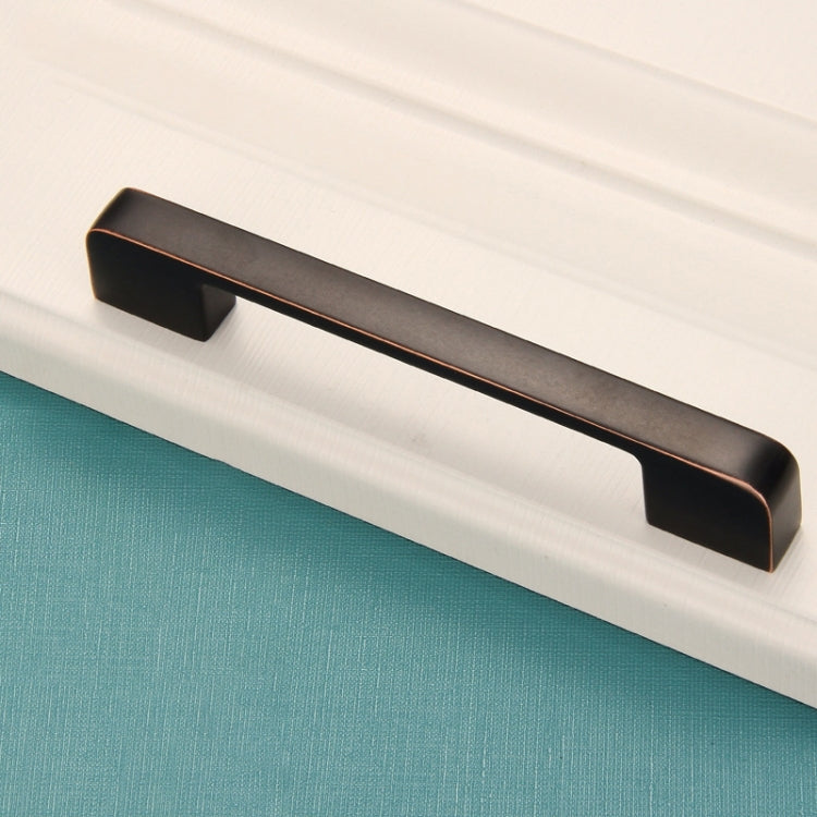 6613-224 Simple Cabinet Door Handle Drawer Wardrobe Zinc Alloy Handle, 6613-224(Black Red)