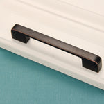 6613-224 Simple Cabinet Door Handle Drawer Wardrobe Zinc Alloy Handle, 6613-224(Black Red)