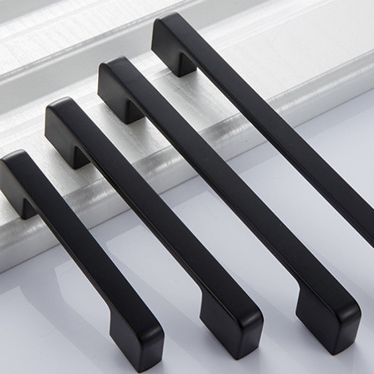 6613-224 Simple Cabinet Door Handle Drawer Wardrobe Zinc Alloy Handle, 6613-224(Black Red)