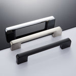 6613-224 Simple Cabinet Door Handle Drawer Wardrobe Zinc Alloy Handle, 6613-224(Black Red)