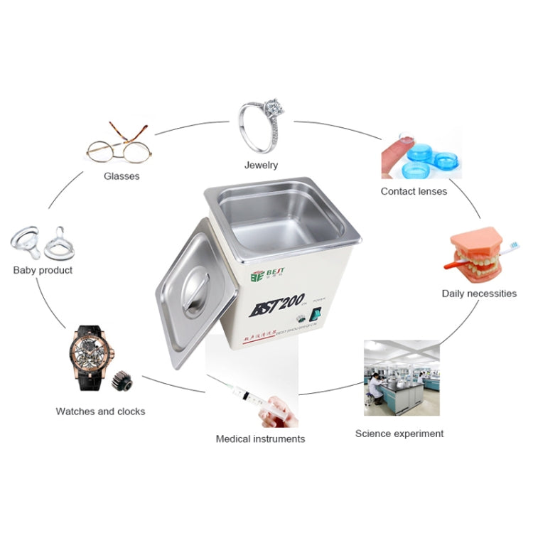 BEST-200 1.5L Stainless Steel Ultrasonic Cleaner (Voltage 220V), BEST-200 1.5L