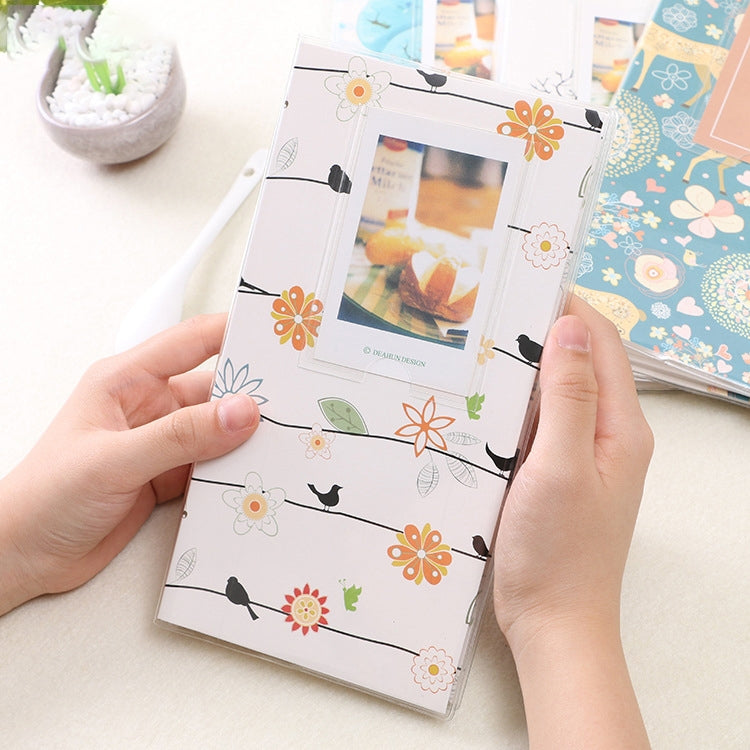 3 inch DIY Creativity Insert Type Mini Exquisite Photo Album, Baymax Pattern, Four Leaf Clover Pattern, Many Trees Dry Pattern, Forest Deer Pattern, Iron Tower Pattern, Little Swallow Pattern