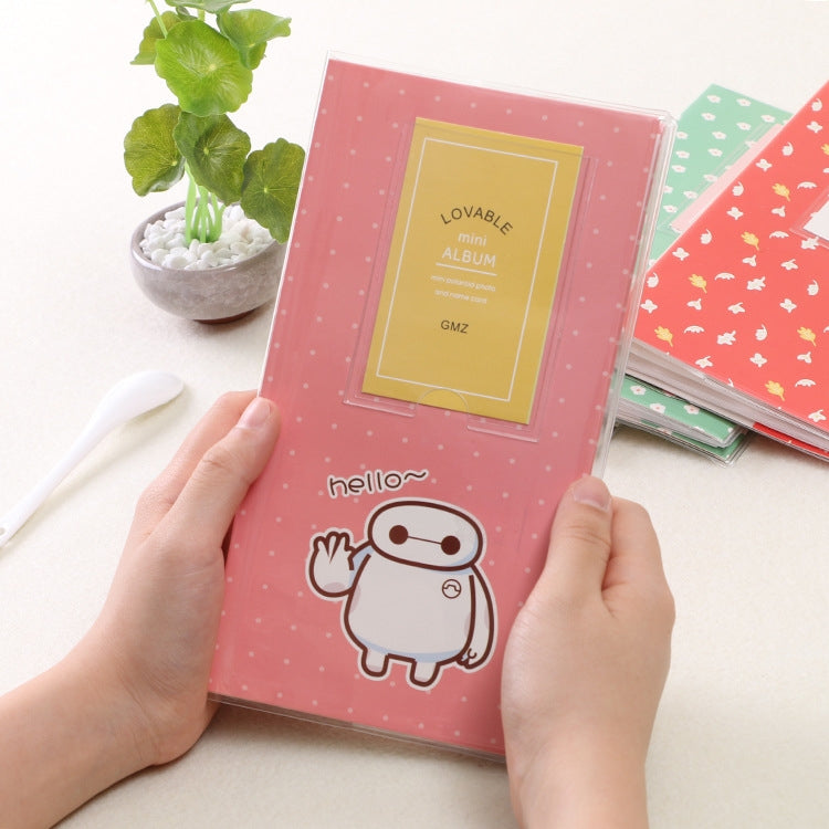 3 inch DIY Creativity Insert Type Mini Exquisite Photo Album, Baymax Pattern, Four Leaf Clover Pattern, Many Trees Dry Pattern, Forest Deer Pattern, Iron Tower Pattern, Little Swallow Pattern