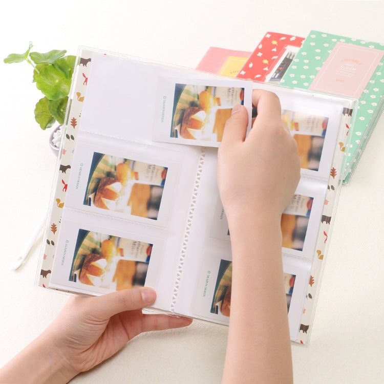 3 inch DIY Creativity Insert Type Mini Exquisite Photo Album, Baymax Pattern, Four Leaf Clover Pattern, Many Trees Dry Pattern, Forest Deer Pattern, Iron Tower Pattern, Little Swallow Pattern