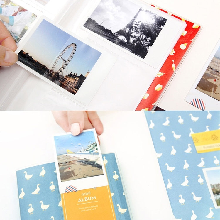 3 inch DIY Creativity Insert Type Mini Exquisite Photo Album, Baymax Pattern, Four Leaf Clover Pattern, Many Trees Dry Pattern, Forest Deer Pattern, Iron Tower Pattern, Little Swallow Pattern