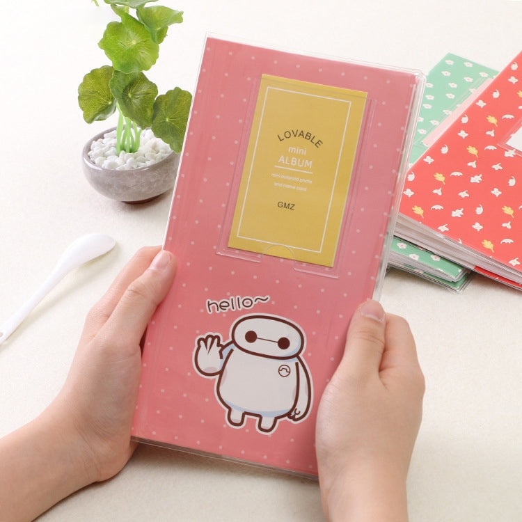 3 inch DIY Creativity Insert Type Mini Exquisite Photo Album, Baymax Pattern, Four Leaf Clover Pattern, Many Trees Dry Pattern, Forest Deer Pattern, Iron Tower Pattern, Little Swallow Pattern