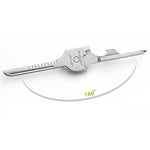 SWISS+TECH Stainless Steel 6 in 1 Multi-function Outdoor Key Chain, Foldable Mini Tools Key Ring