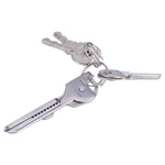 SWISS+TECH Stainless Steel 6 in 1 Multi-function Outdoor Key Chain, Foldable Mini Tools Key Ring