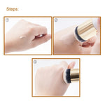 Short Wooden Handle Large Round Head Buffer Foundation Powder Makeup Brushes Plump Round Brush Makeup BB Cream Tools, Large Round Head  Pink, Large Round Head  White