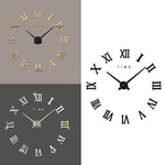 Bedroom Home Decoration Frameless Roman Numeral Large DIY Wall Sticker Mute Clock, Size: 100*100cm, M011 (Black), M011 (Gold), M011 (Silver)