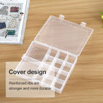 Plastic Organizer Container Storage Box 14 Slots Adjustable Divider Removable Grid Compartment for Jewelry Earring Fishing Hook Small Accessories, 14 Slots