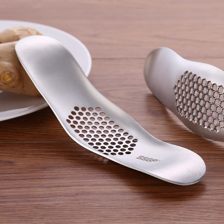 SSGP Kitchen Tool Manual 304 Stainless Steel Brushed Texture Garlic Presser, 304 Stainless Steel Garlic Crusher